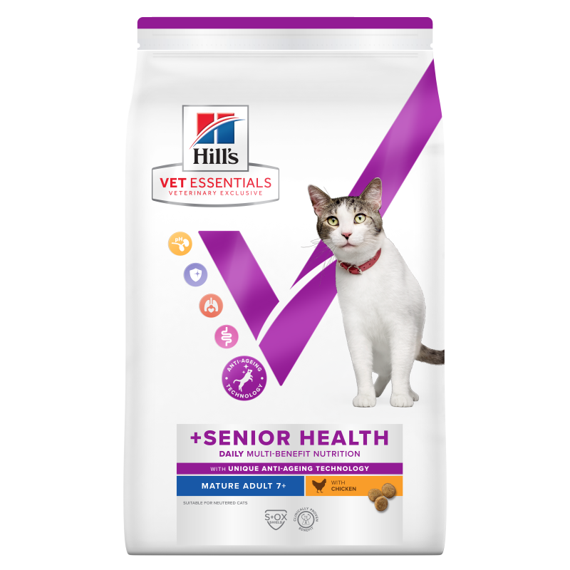 Hill's Vet Essentials Cat Multi-Benefit +SENIOR Health Mature Adult 7+ chicken - croquettes 3kg