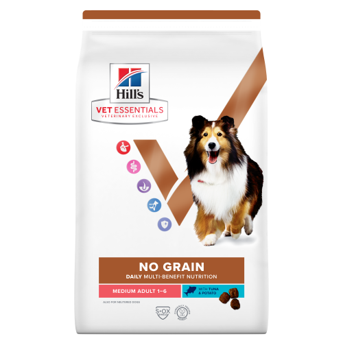 Hill's Vet Essentials Canine Multi-Benefit NO GRAIN Adult Medium Tuna&Potato - croquettes 10kg