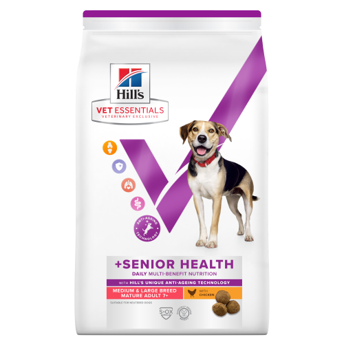 Hill's Vet Essentials Canine Multi-Benefit +SENIOR Health Mature Adult 7+ Medium & Large chicken - croquettes  2kg