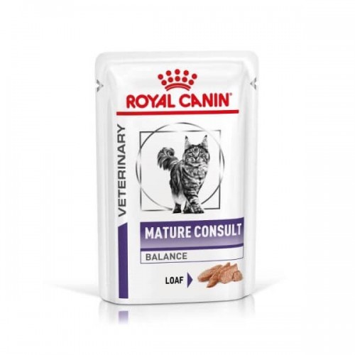 Royal Canin Veterinary Expert Nutrition Mature Consult Balance Loaf pour chat - mousse - sachet 12x85g