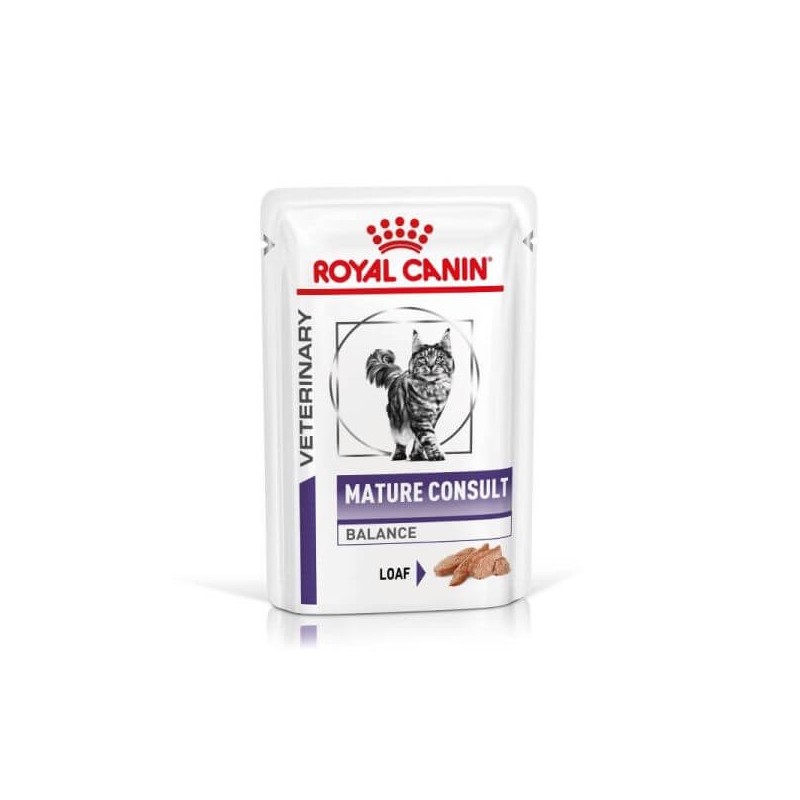 Royal Canin Veterinary Expert Nutrition Mature Consult Balance Loaf pour chat - mousse - sachet 12x85g