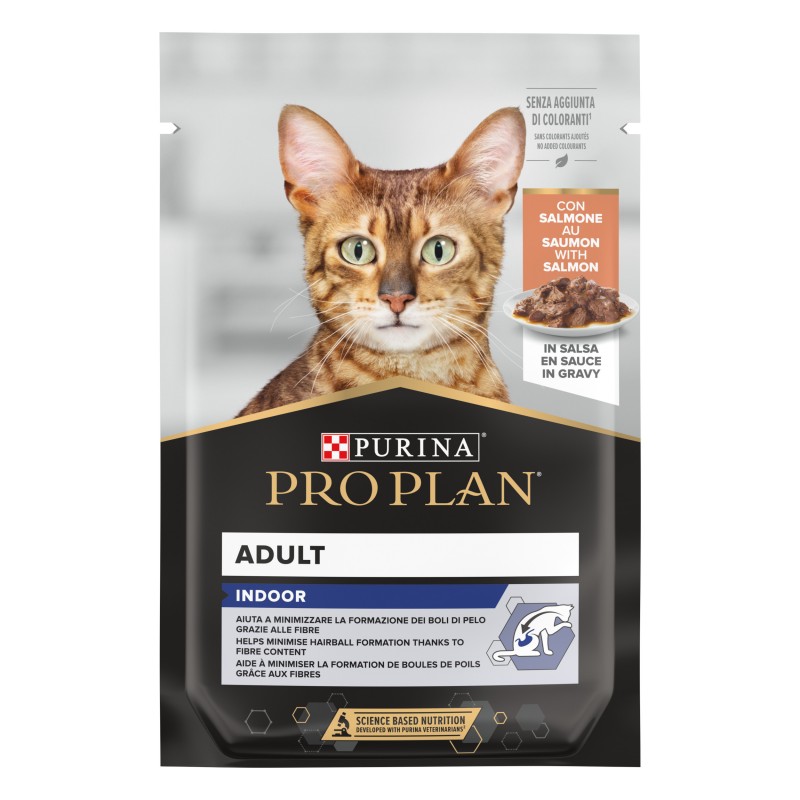 Purina ProPlan Cat Wet Adult INDOOR Salmon - aliment humide en sachet 26x85g