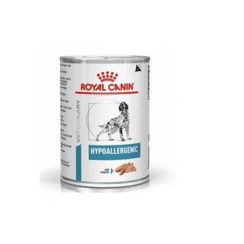 Royal Canin Veterinary Diet HYPOALLERGENIC Adult Dog - aliment humide en boîte 12x400g