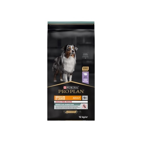 Purina ProPlan Medium & Large Adult Sensitive Digestion Grain Free Recipe turkey