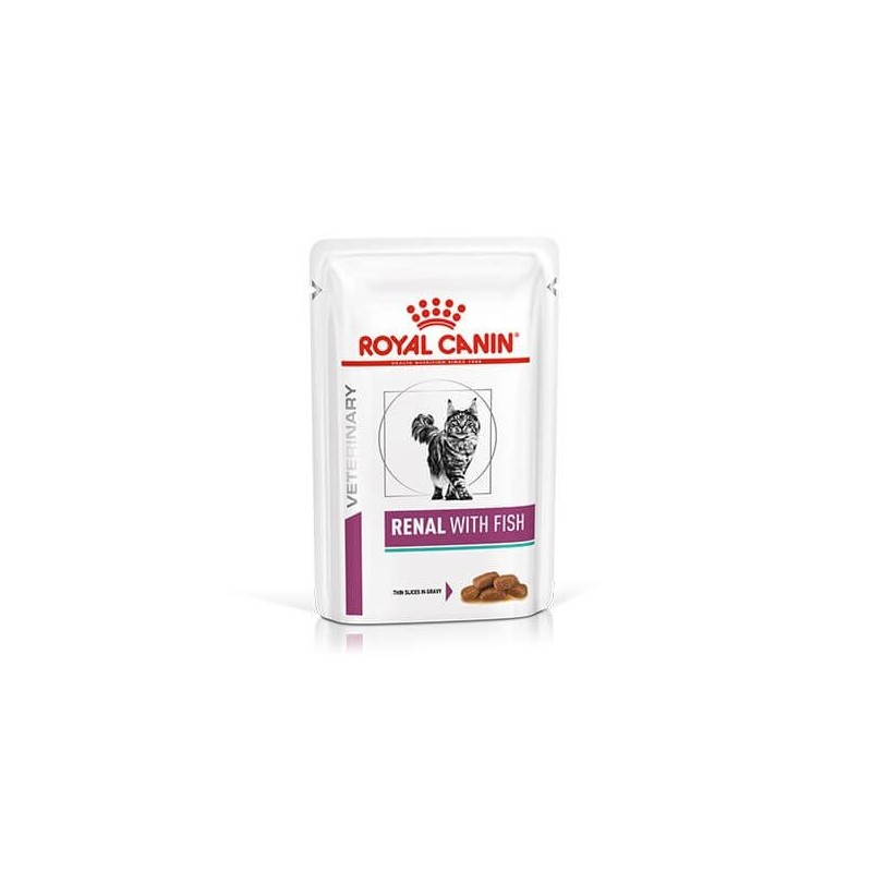 Royal Canin Veterinary Diet RENAL FISH chat - Aliment humide en sachet au poisson 12x85g