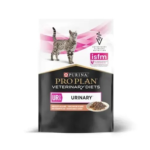 Purina Veterinary Diets Feline UR Urinary SAUMON - aliment humide en sachet 10x85g