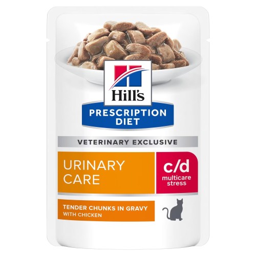 Hill's Prescription Diet Feline c/d multicare STRESS Urinary Care CHICKEN - en sauce - sachet 12x85g