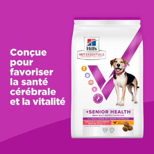 Hill's Vet Essentials Canine Multi-Benefit +SENIOR Health Mature Adult 7+ Medium & Large chicken - croquettes  2kg