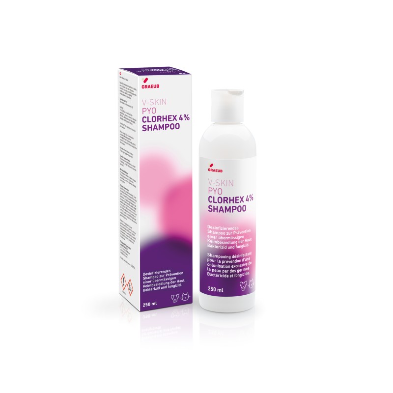 V-SKIN PYO CLORHEX* 4% shampoo, 250 ml