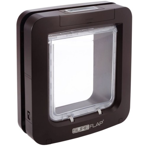 Chatière SureFlap Microchip Cat Flap XXL 178x170mm avec lecteur de microchip, brune