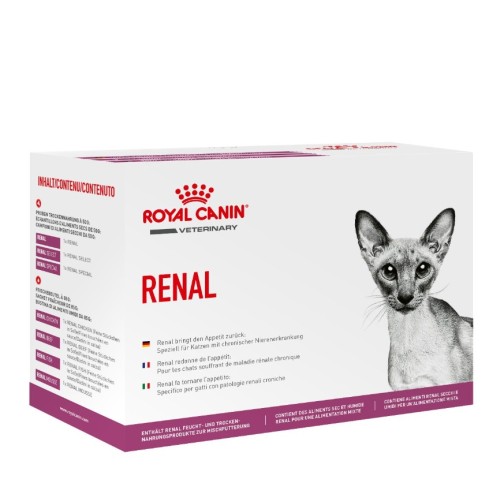 Royal Canin Veterinary Diet Renal Samplingbox Cat 490g - Kit découverte pour chat