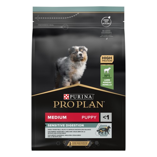 PROMO Purina ProPlan PUPPY Medium Sensitive Digestion lamb - croquettes 12kg (4/25)