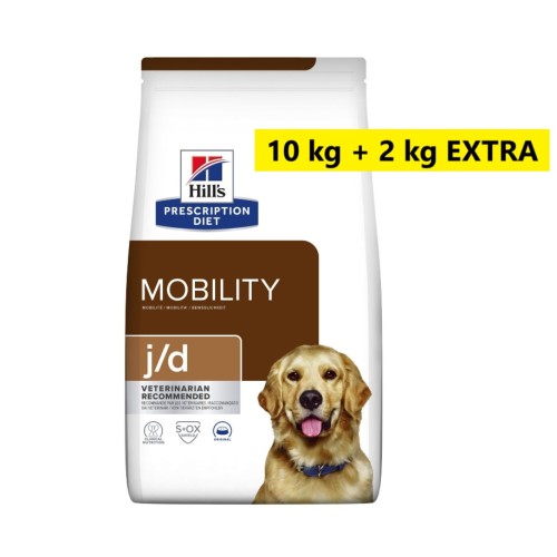 Hill's Prescription Diet Canine j/d Joint Care Mobility - croquettes 10kg+2kg EXTRA